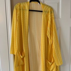 Bright yellow LuLaRoe Caroline